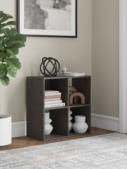 Haines Furniture Outlet - Ashley Furniture - Piperton Four Cube Organizer - Four Cube Organizer / Charcoal - EA5514-2X2