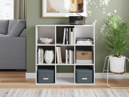 Haines Furniture Outlet - Ashley Furniture - Onita Nine Cube Organizer - Nine Cube Organizer / White - EA9630-3X3