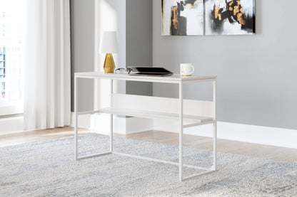 Haines Furniture Outlet - Ashley Furniture - Deznee Office Desk - Home Office Desk / White - H162-14