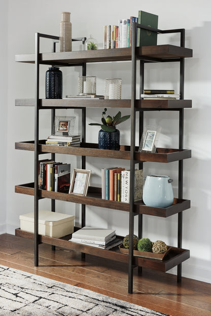 Haines Furniture Outlet - Ashley Furniture - Starmore Bookcase - Bookcase / Brown - H633-70