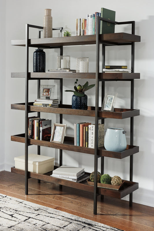 Haines Furniture Outlet - Ashley Furniture - Starmore Bookcase - Bookcase / Brown - H633-70