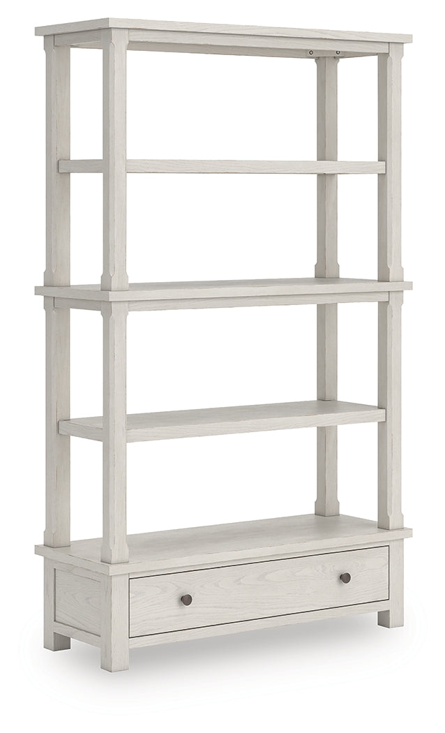 Haines Furniture Outlet - Ashley Furniture - Robbinsdale Bookcase - Bookcase / Antique White - H742-70