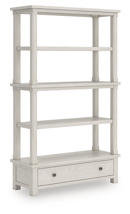 Haines Furniture Outlet - Ashley Furniture - Robbinsdale Bookcase - Bookcase / Antique White - H742-70