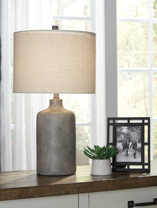 Haines Furniture Outlet - Ashley Furniture - Linus Lighting - Table Lamp (Set of 2) / Antique Black - L117964X2