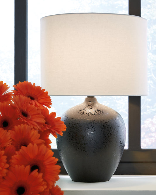 Haines Furniture Outlet - Ashley Furniture - Ladstow Lighting - Table Lamp (Set of 2) / Black - L123894X2