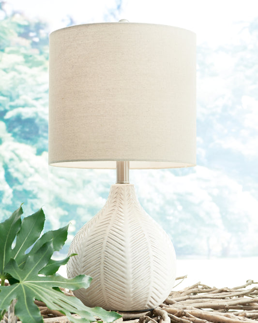 Haines Furniture Outlet - Ashley Furniture - Rainermen Lighting - Table Lamp (Set of 2) / Off White - L180024X2