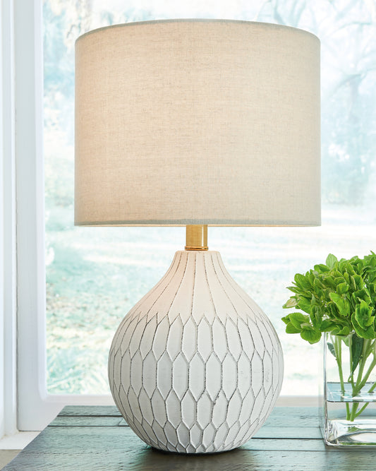 Haines Furniture Outlet - Ashley Furniture - Wardmont Lighting - Table Lamp (Set of 2) / White - L180094X2