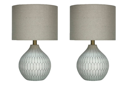 Haines Furniture Outlet - Ashley Furniture - Wardmont Lighting - Table Lamp (Set of 2) / White - L180094X2