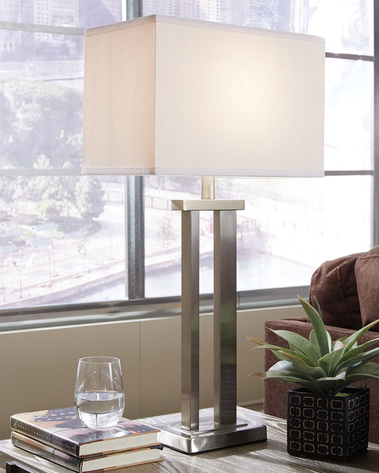Haines Furniture Outlet - Ashley Furniture - Aniela Lighting - Metal Table Lamp (Set of 2) / Bronze Finish - L204074