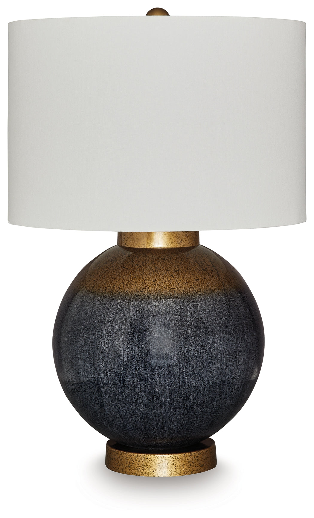 Haines Furniture Outlet - Ashley Furniture - Adara Lighting - Metal Table Lamp (1/CN) / Blue/Gold Finish - L207564