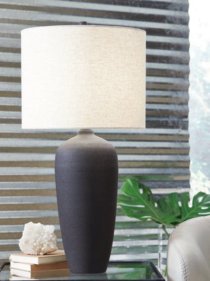 Haines Furniture Outlet - Ashley Furniture - Ryenburg Lighting - Metal Table Lamp (1/CN) / Black - L207584