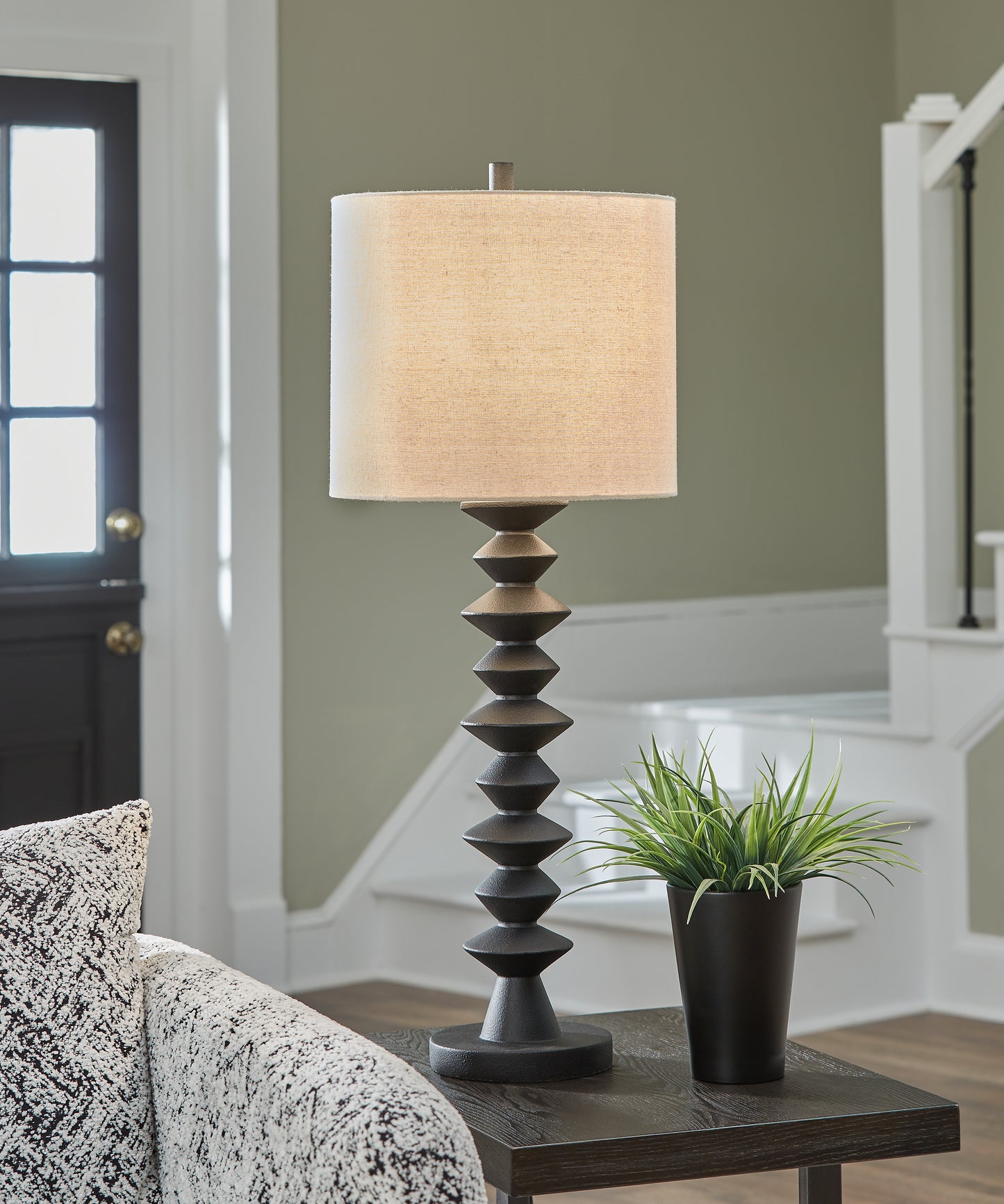Haines Furniture Outlet - Ashley Furniture - Luanndon Lighting - 2-Piece Lamp Set / Black - L235783X2