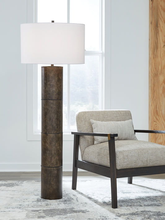 Haines Furniture Outlet - Ashley Furniture - Jebson Lighting - Metal Floor Lamp (1/CN) / Dark Bronze Finish - L235791