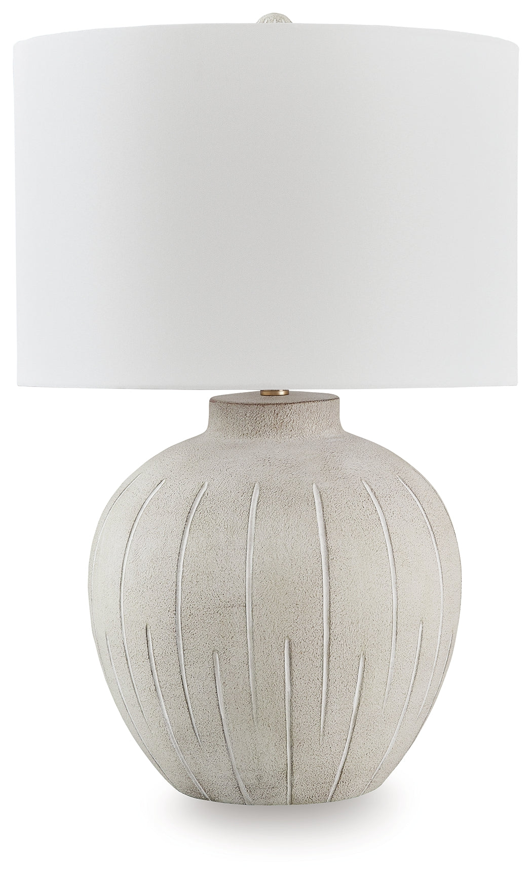 Haines Furniture Outlet - Ashley Furniture - Calbert Lighting - Poly Table Lamp (1/CN) / Warm Gray - L235824