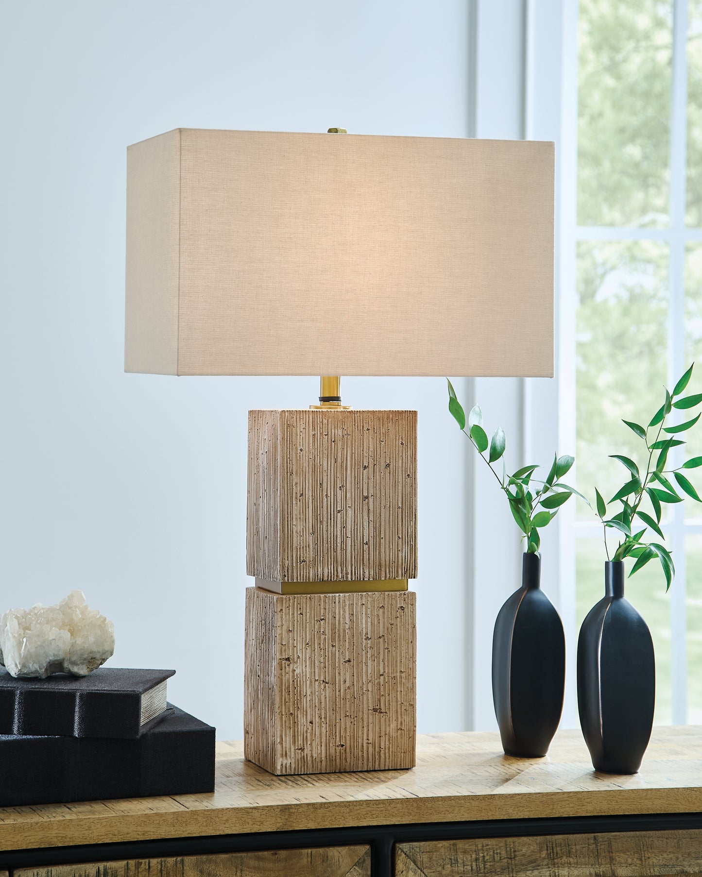 Haines Furniture Outlet - Ashley Furniture - Laddner Lighting - Poly Table Lamp (1/CN) - L236054