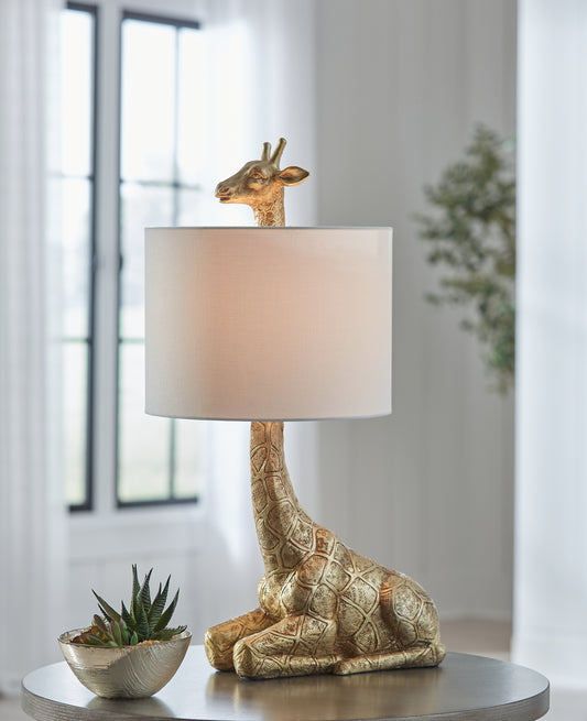 Haines Furniture Outlet - Ashley Furniture - Ferrison Lighting - 2-Piece Lamp Set / Gold Finish - L317004X2