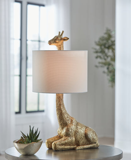 Haines Furniture Outlet - Ashley Furniture - Ferrison Lighting - 2-Piece Lamp Set / Gold Finish - L317004X2
