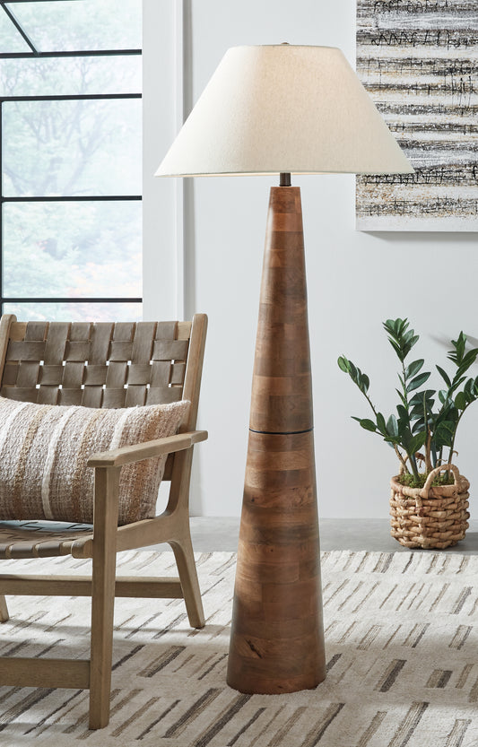 Haines Furniture Outlet - Ashley Furniture - Danset Lighting - Table Lamp (Set of 2) / Brown - L329104X2