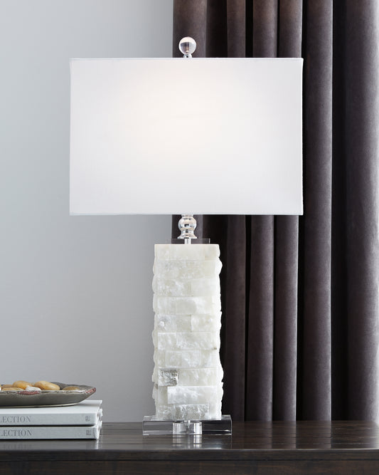 Haines Furniture Outlet - Ashley Furniture - Malise Lighting - Table Lamp (Set of 2) / White - L429014X2