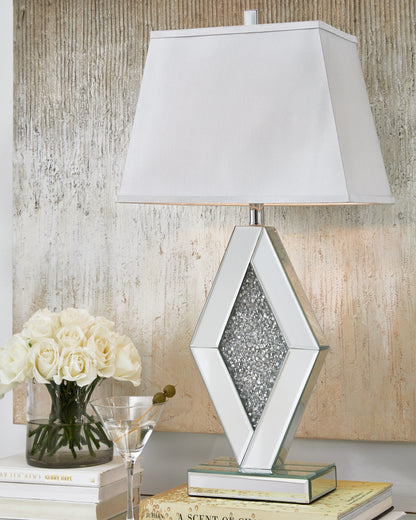 Haines Furniture Outlet - Ashley Furniture - Prunella Lighting - Table Lamp (Set of 2) / Silver Finish - L429034X2