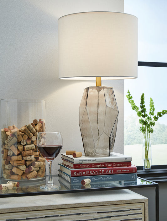 Haines Furniture Outlet - Ashley Furniture - Taylow Lighting - Table Lamp (Set of 2) / Gray - L430794X2
