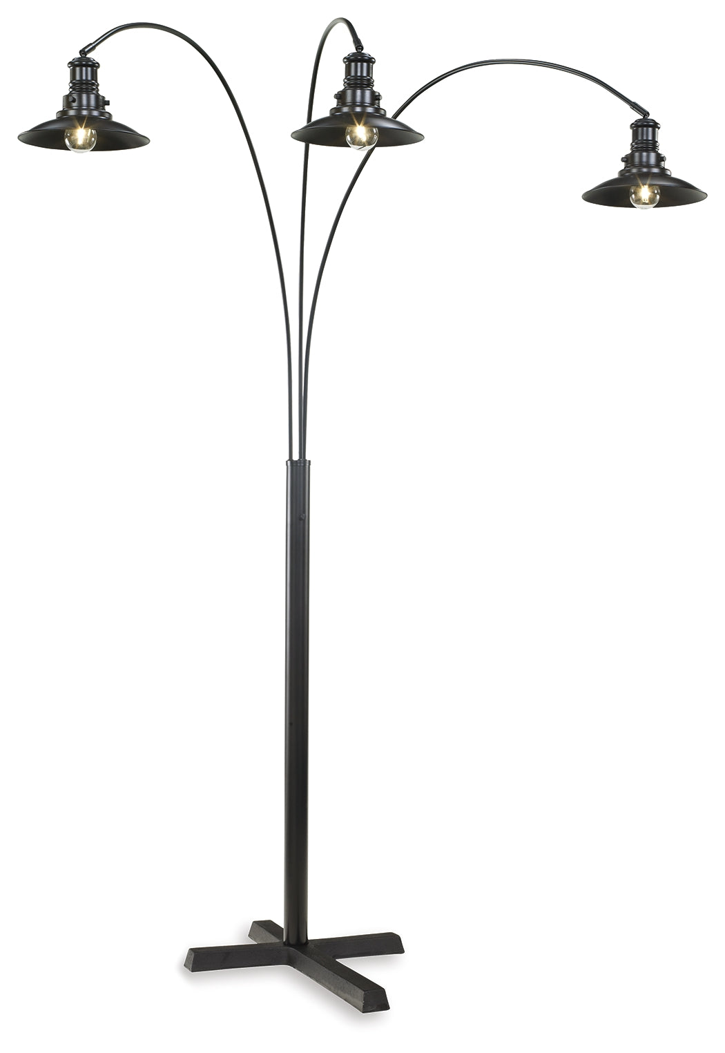 Haines Furniture Outlet - Ashley Furniture - Sheriel Lighting - Metal Arc Lamp (1/CN) / Black - L725059