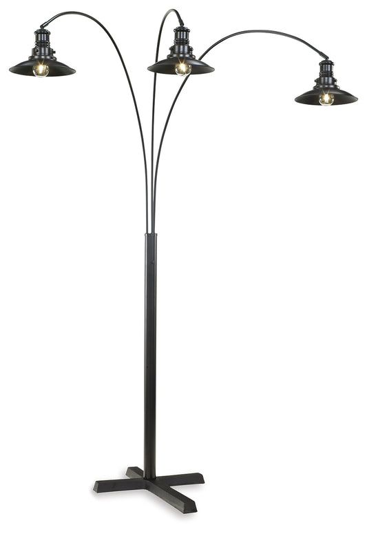 Haines Furniture Outlet - Ashley Furniture - Sheriel Lighting - Metal Arc Lamp (1/CN) / Black - L725059