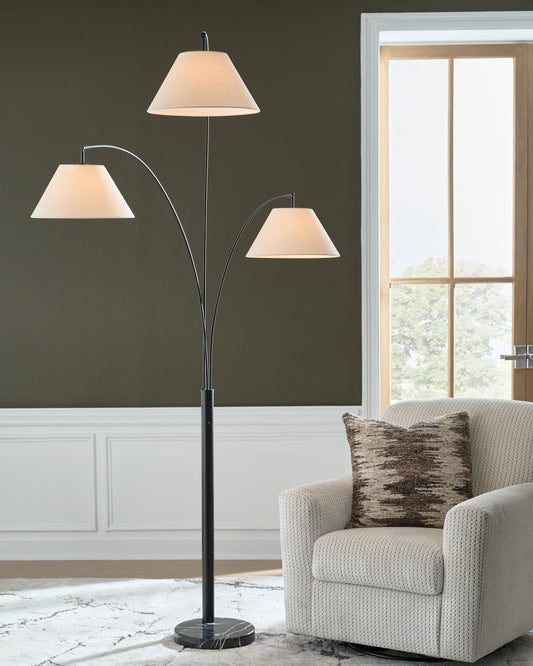 Haines Furniture Outlet - Ashley Furniture - Gibbswellner Lighting - Metal Arc Lamp (1/CN) - L725159