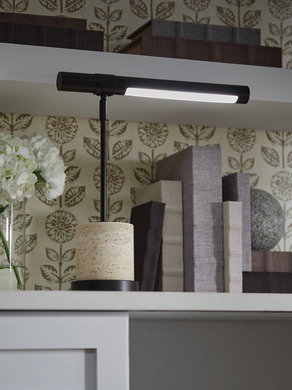 Haines Furniture Outlet - Ashley Furniture - Vinmour Lighting - Metal Desk Lamp (1/CN) / Brown/Beige - L734402