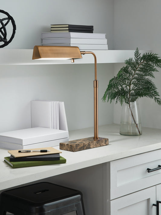 Haines Furniture Outlet - Ashley Furniture - Yafe Lighting - Metal Desk Lamp (1/CN) - L734412