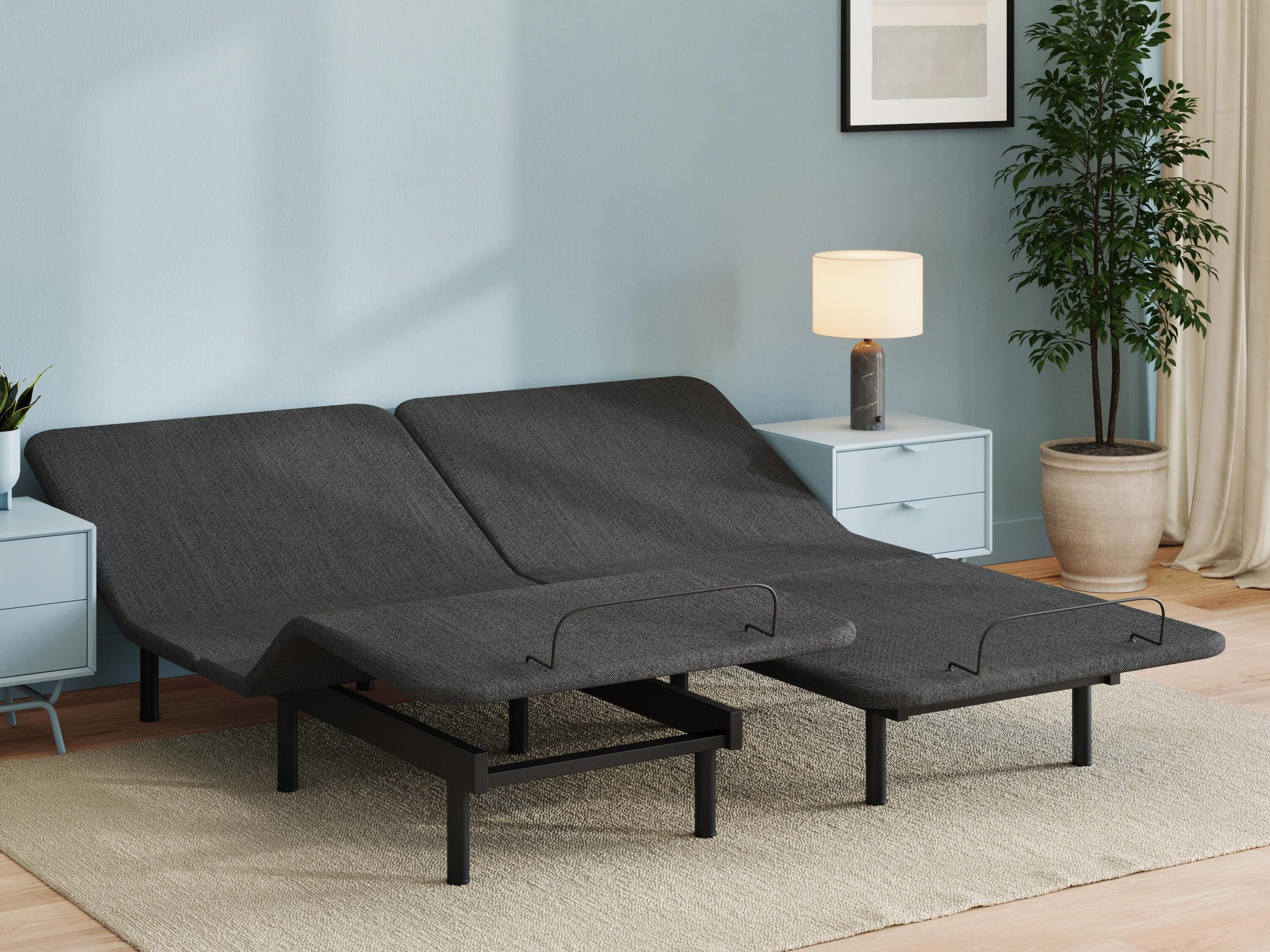 Haines Furniture Outlet - Ashley Furniture - Comfort Classic Adj Base Split California King Adjustable Base - Split Cal King Adjustable Base - M1X1192