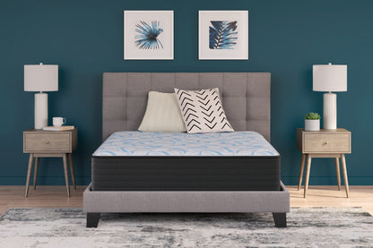 Haines Furniture Outlet - Ashley Furniture - Elite Springs Firm Mattresses - Queen / Gray/Blue - M40531