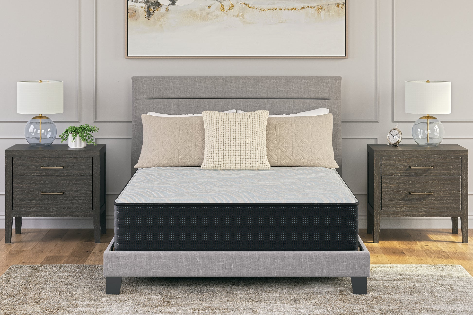 Haines Furniture Outlet - Ashley Furniture - Palisades Firm Mattresses - Full / Gray/Blue - M41521