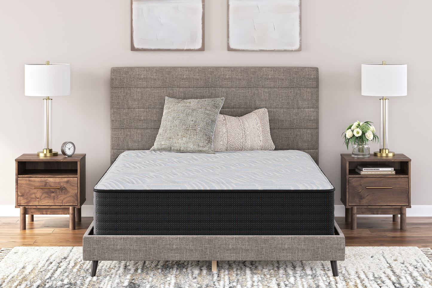 Haines Furniture Outlet - Ashley Furniture - Palisades Plush Mattresses - Queen / Gray/Blue - M41631