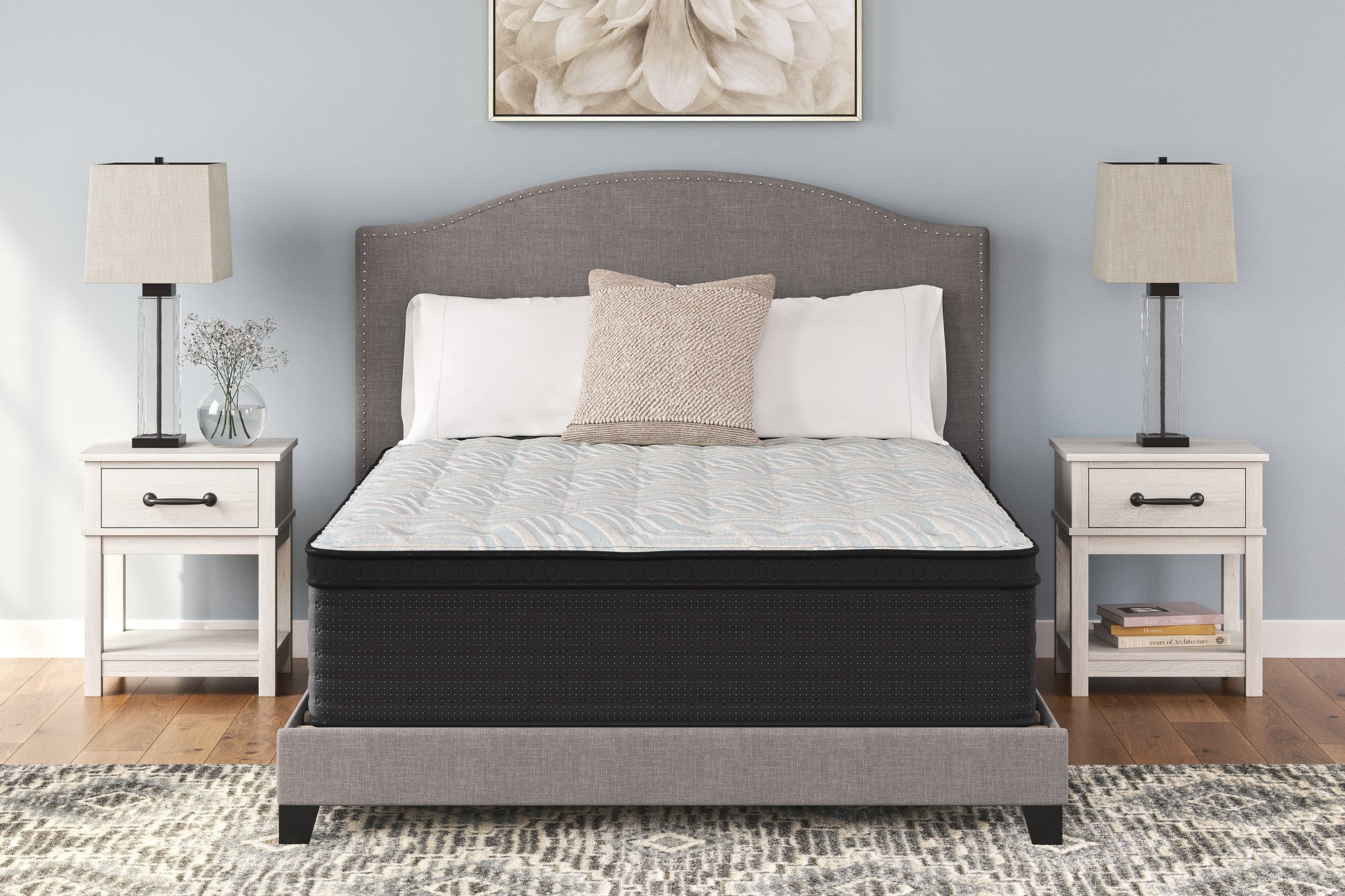 Haines Furniture Outlet - Ashley Furniture - Palisades ET Mattresses - Queen / Gray/Blue - M41731