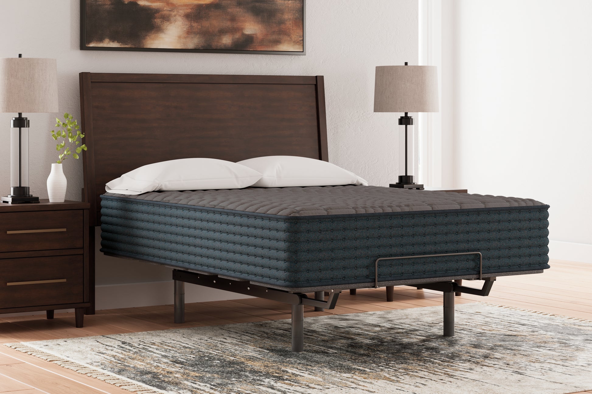 Haines Furniture Outlet - Ashley Furniture - Gray 1200 Hybrid Mattresses - Queen / Gray - M43831