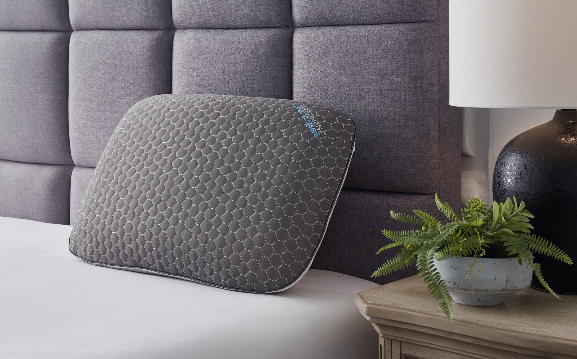 Haines Furniture Outlet - Ashley Furniture - Zephyr 2.0 Pillows - Graphene Contour Pillow (6/CS) / Dark Gray - M52113