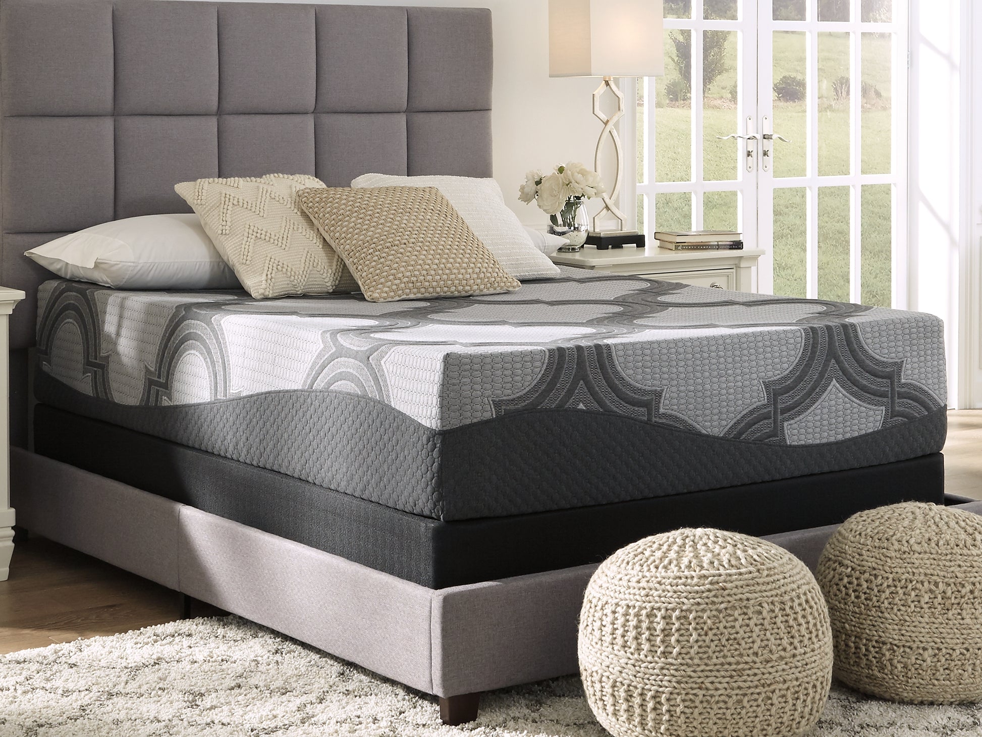 Haines Furniture Outlet - Ashley Furniture - 1100 Series Mattresses - Full / Gray - M52621