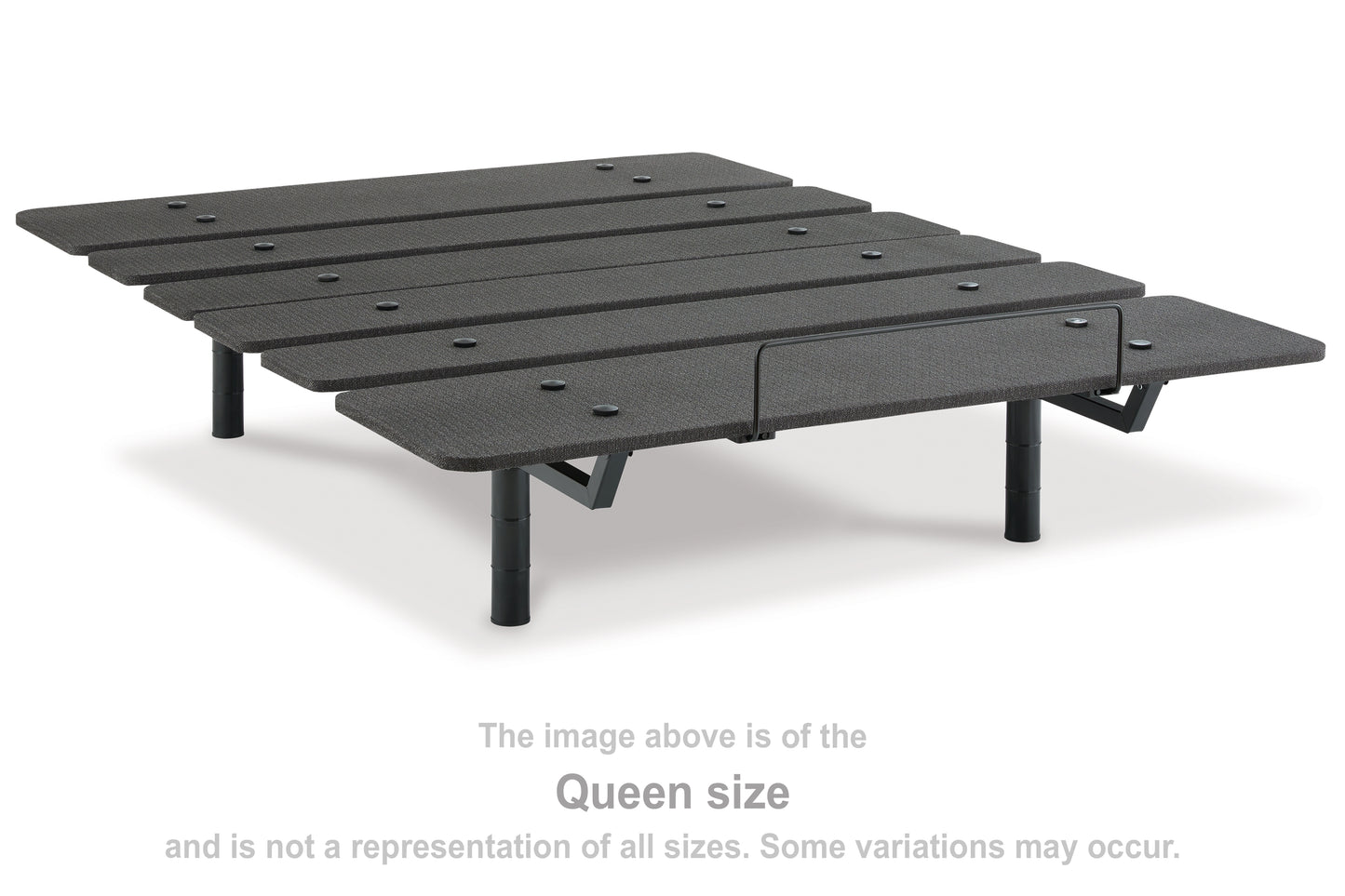 Haines Furniture Outlet - Ashley Furniture - Cosmic Power Base California King Adjustable Base - Cal King Adjustable Base / Black - M8X252