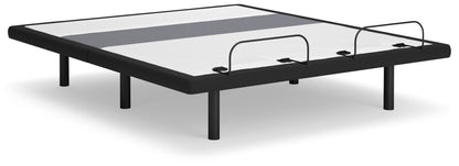 Haines Furniture Outlet - Ashley Furniture - Best Base with Lumbar and Audio California King Adjustable Base - Cal King Adjustable Base / Charcoal Gray - M5X592