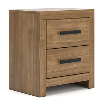 Haines Furniture Outlet - Ashley Furniture - Broachmyn Bedroom - Two Drawer Night Stand / Auburn - PCB1116-92