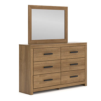Haines Furniture Outlet - Ashley Furniture - Broachmyn Bedroom - Six Drawer Dresser / Auburn - PCB1116-31