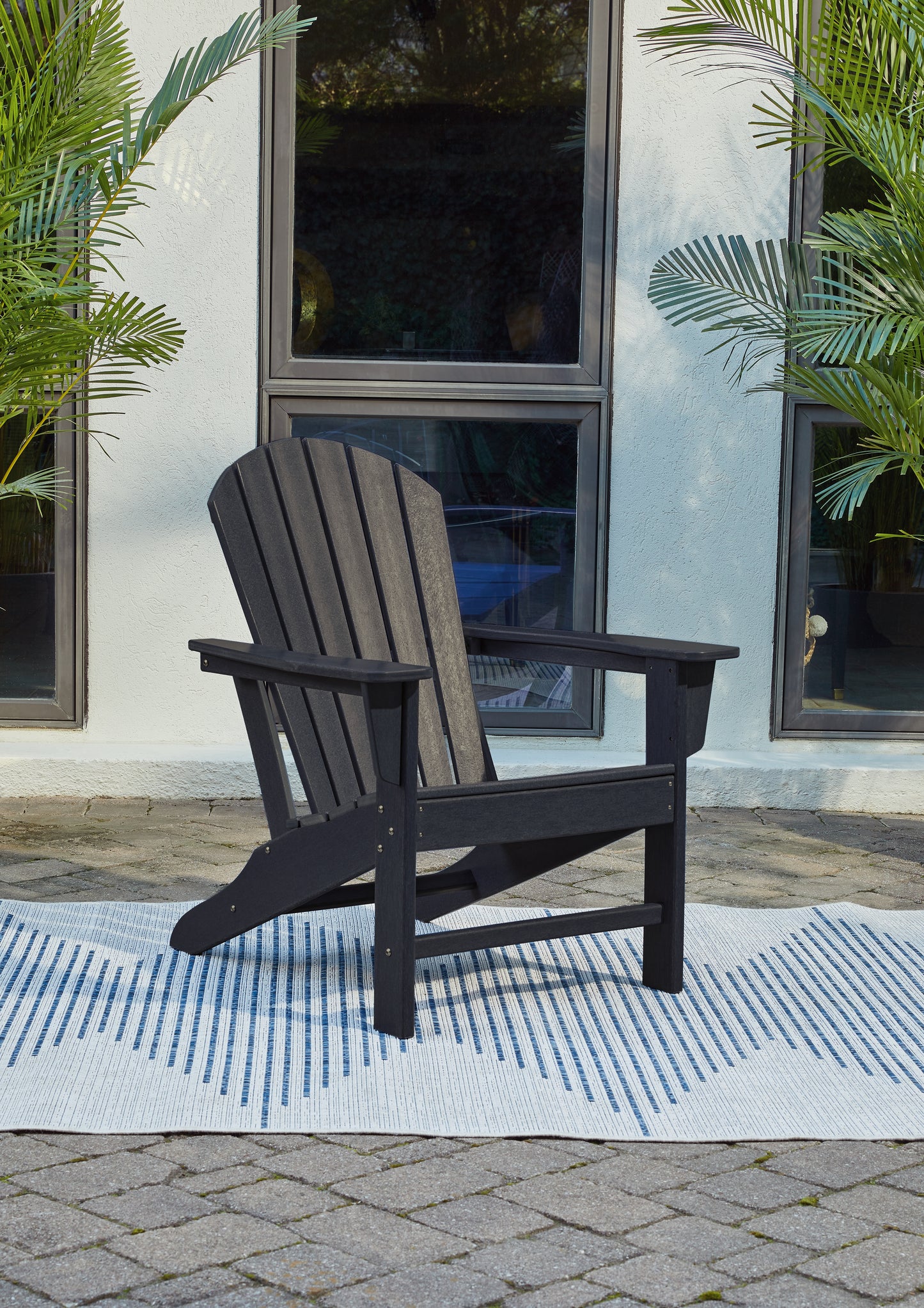 Haines Furniture Outlet - Ashley Furniture - Sundown Treasure Outdoor - Adirondack Chair / Black - P008-898