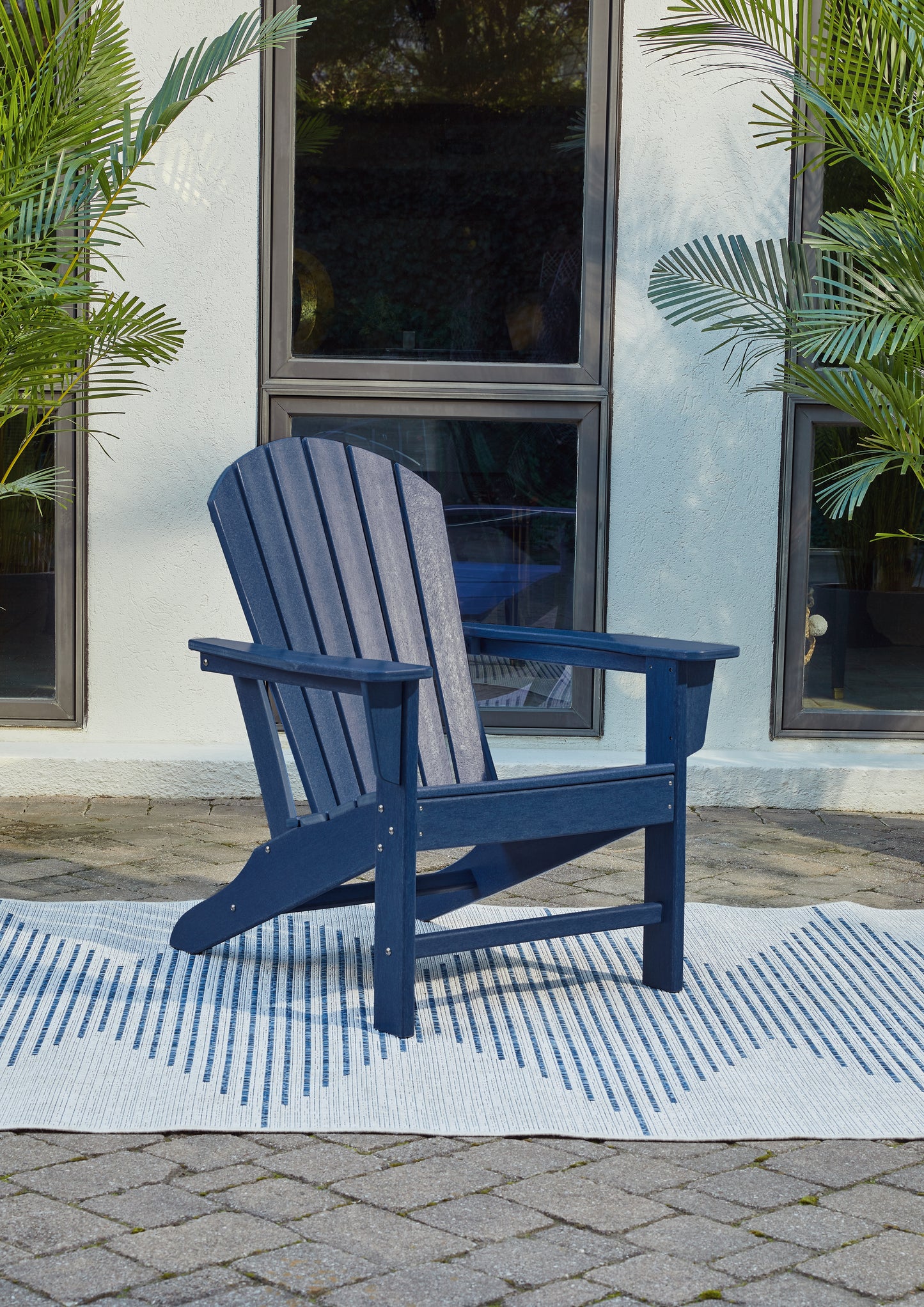 Haines Furniture Outlet - Ashley Furniture - Sundown Treasure Outdoor - Adirondack Chair / Blue - P009-898