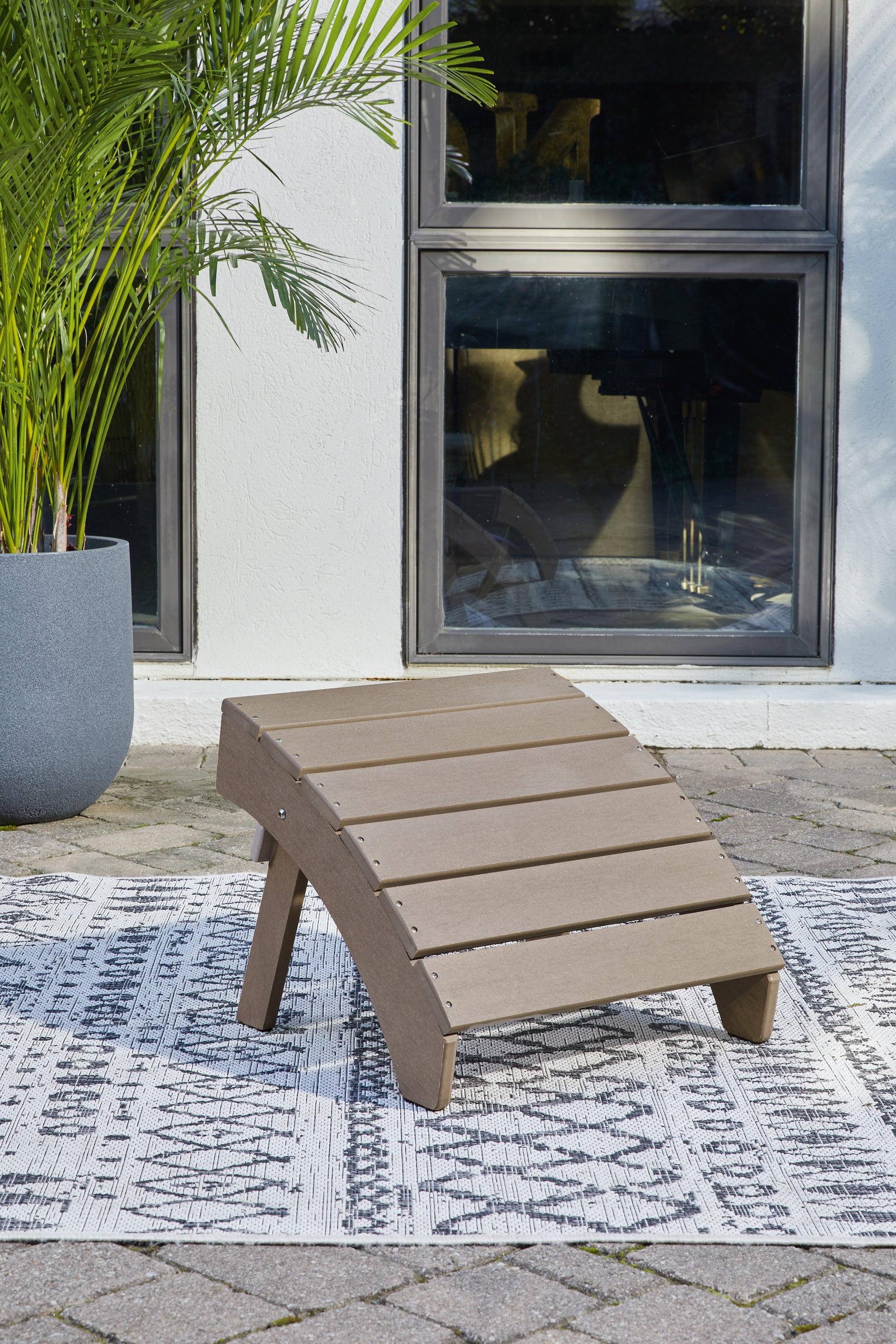 Haines Furniture Outlet - Ashley Furniture - Sundown Treasure Outdoor - Ottoman / Driftwood - P014-813