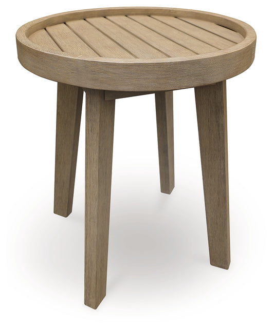 Haines Furniture Outlet - Ashley Furniture - Marina Sun Outdoor - Adirondack Chair / Beige - PCP204-898