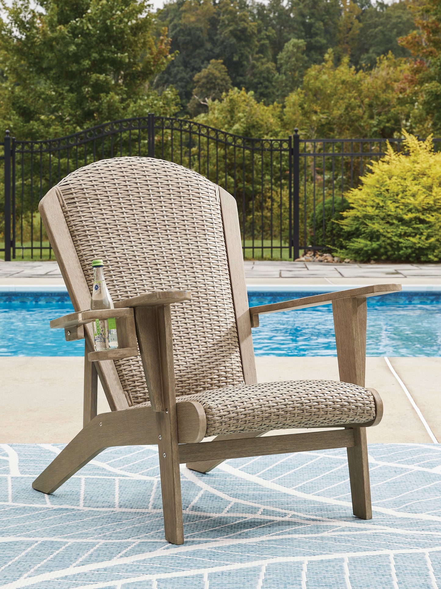 Haines Furniture Outlet - Ashley Furniture - Marina Sun Outdoor - Adirondack Chair / Beige - PCP204-898
