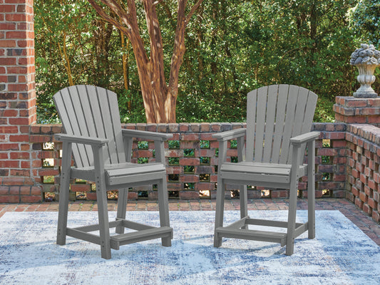 Haines Furniture Outlet - Ashley Furniture - Sanctuary Beach Outdoor - Barstool (Set of 2) - PCP227-124