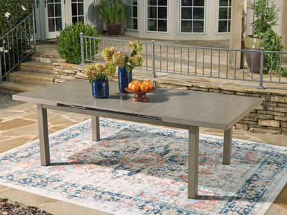 Haines Furniture Outlet - Ashley Furniture - Beach Front Outdoor - RECT Dining Room EXT Table / Beige - P323-635