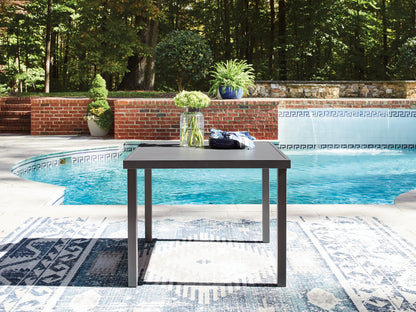 Haines Furniture Outlet - Ashley Furniture - Rocky Creek Outdoor - Square Dining Table w/UMB OPT - PCP326-615